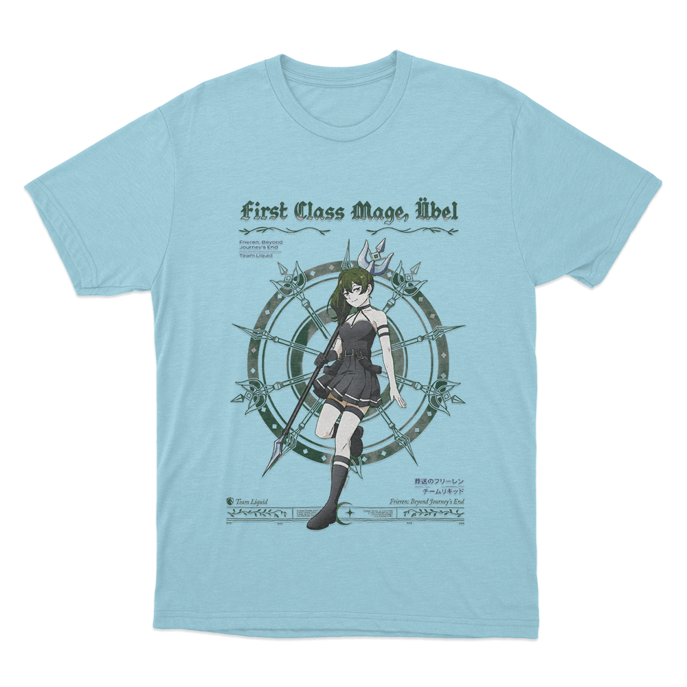 Frieren_ Beyond Journey's End Uniesx T Shirt Sky Blue Frieren Beyond Journeys End Uniesx T Shirt Sky Blue